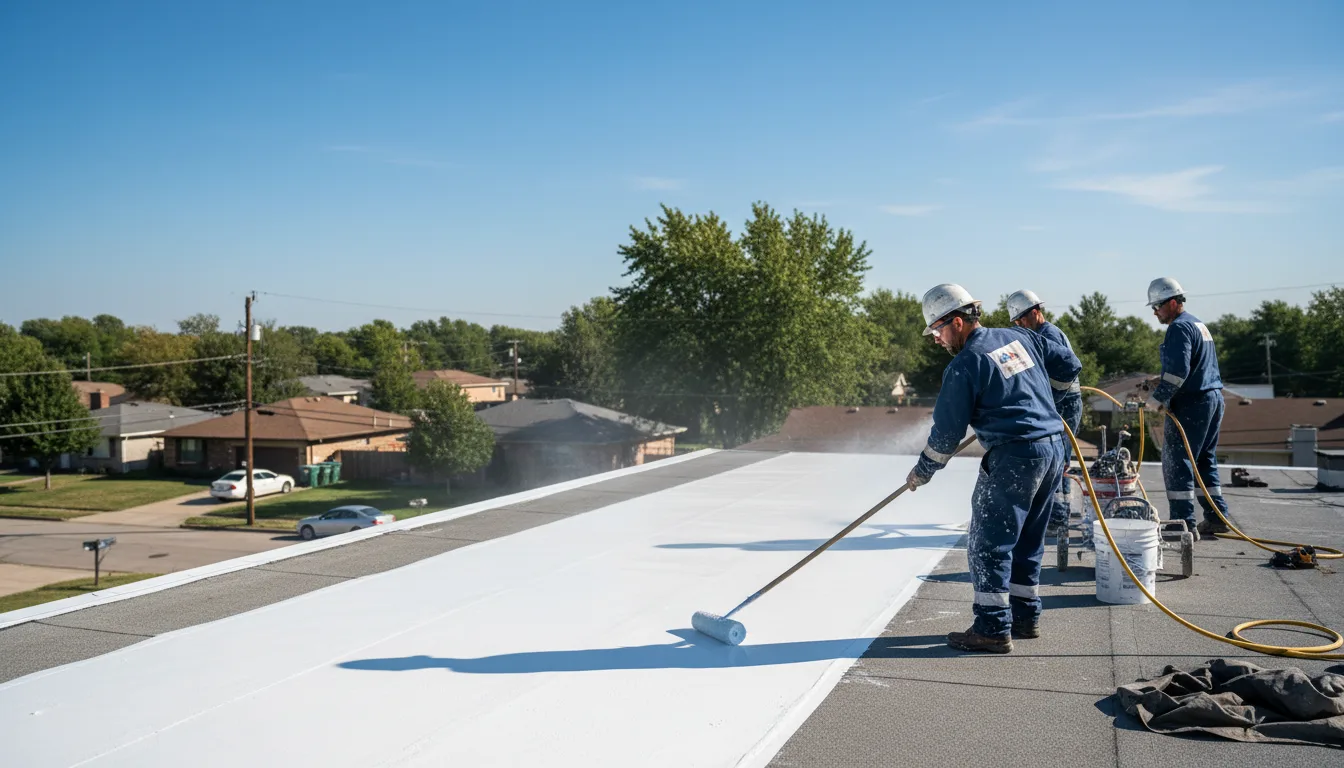 Commercial roof coating in Hyde Park, VT near me